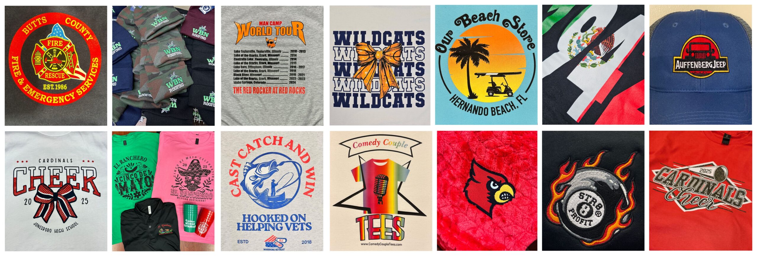 Shirts we've printed Shirts we've printed